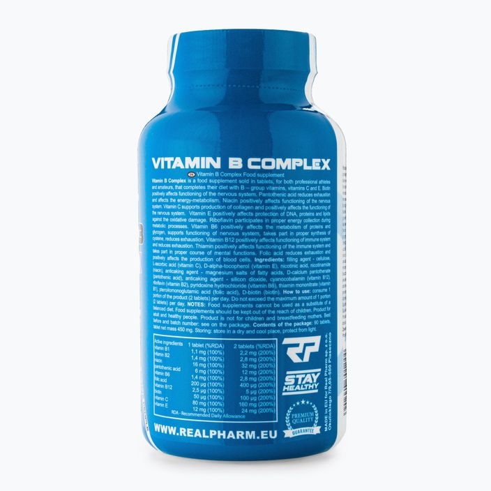 Vitaminas B kompleksas Real Pharm vitaminas B kompleksas 90 tablečių 701244 2