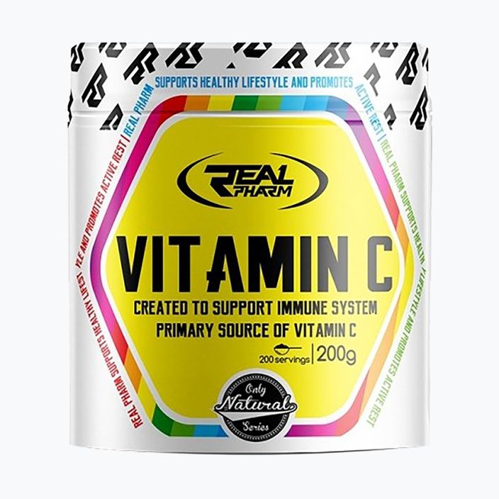 Vitaminas C Real Pharm Vitamin C 200 g braškė/avietė 3