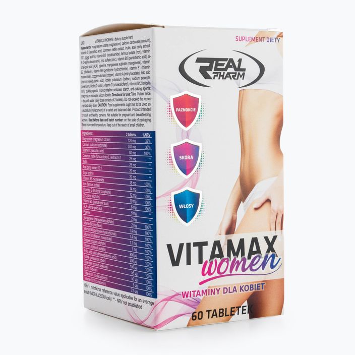 Vitamax WOMEN Real Pharm vitaminų ir mineralų kompleksas moterims 60 tablečių 707086