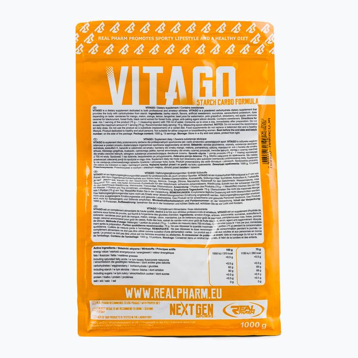Carbo Vita GO Real Pharm angliavandeniai 1kg mango-maracuja 708106 2