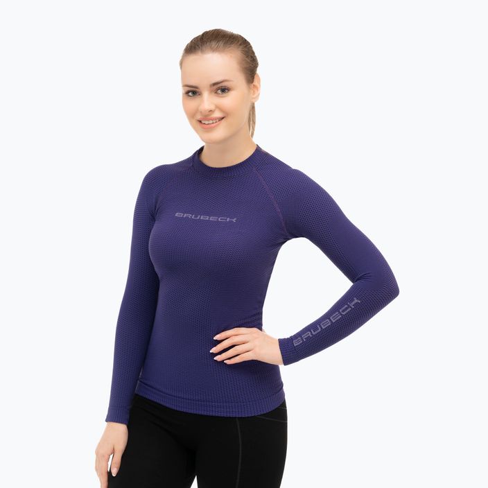 Moteriški bėgimo marškinėliai ilgomis rankovėmis Brubeck LS15950 3D Run Pro purple