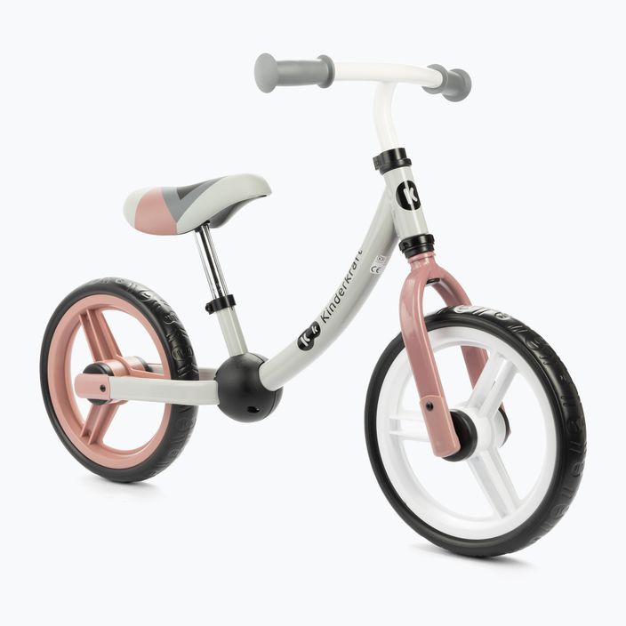 Kinderkraft 2Way Next dviratis pilkai rožinės spalvos KR2WAY00PNK00000 2