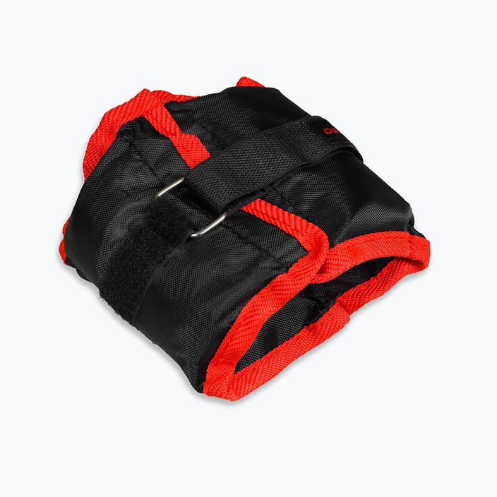 Bushido kulkšnies ir riešo svarmenys 2x1 kg juodos/raudonos spalvos OB1 2