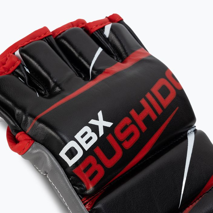 Treniruočių pirštinės MMA ir treniruotėms su maišais DBX BUSHIDO juoda-raudona E1V6-M 5