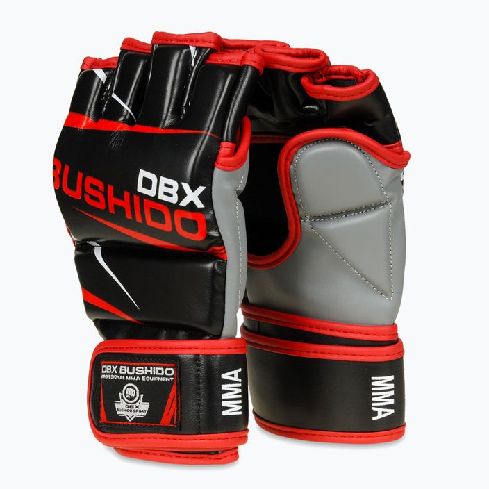 Treniruočių pirštinės MMA ir treniruotėms su maišais DBX BUSHIDO juoda-raudona E1V6-M 7