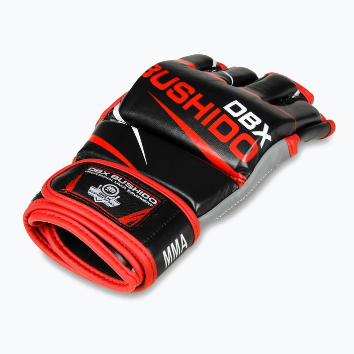 Treniruočių pirštinės MMA ir treniruotėms su maišais DBX BUSHIDO juoda-raudona E1V6-M 13