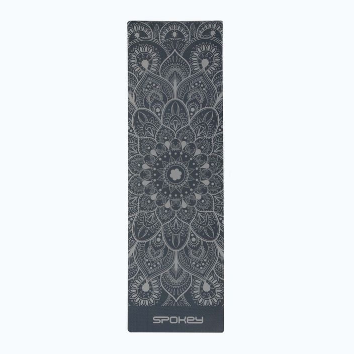 Spokey Yoga Mandala 4 mm pilka 929857 jogos kilimėlis 2