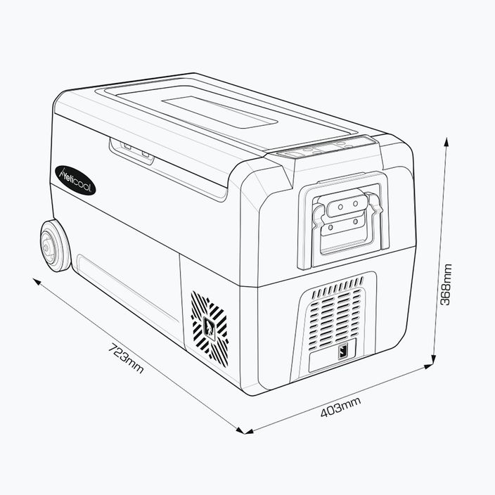 Yeticool TX36 žygių šaldytuvas juodas/pilkas 7