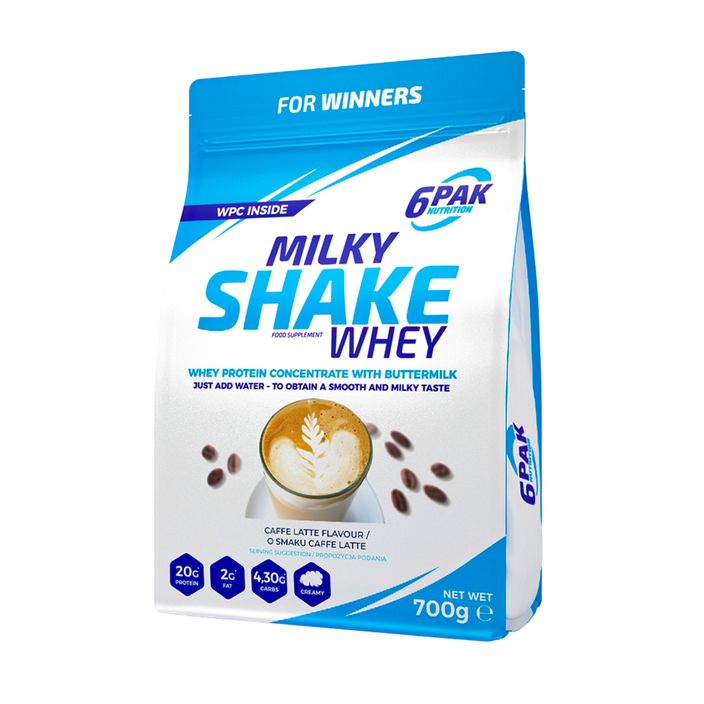 Išrūgos 6PAK Milky Shake 700 g Caffe Latte 2