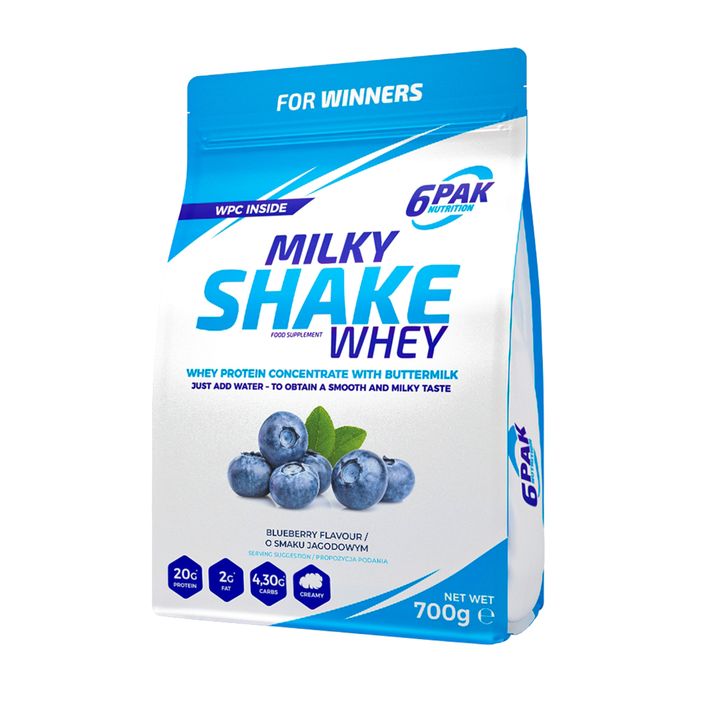 Išrūgos 6PAK Milky Shake 700 g Mėlynės 2