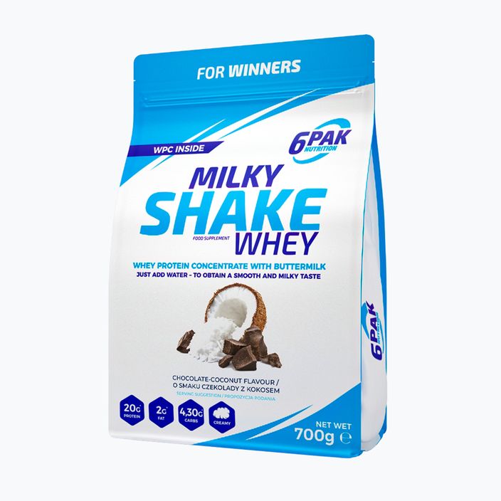 Išrūgos 6PAK Milky Shake 700 g Kokosas