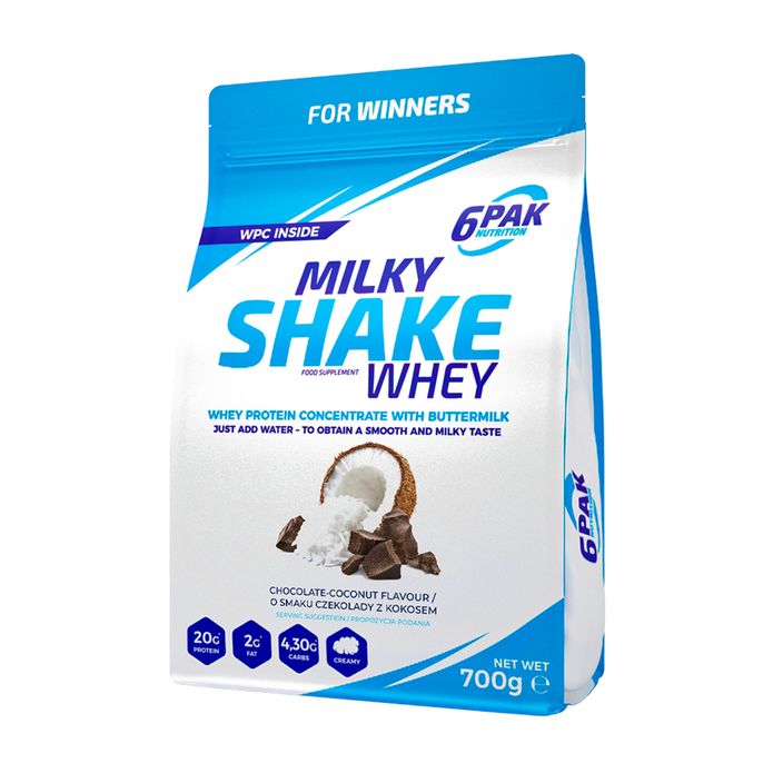 Išrūgos 6PAK Milky Shake 700 g Kokosas 2