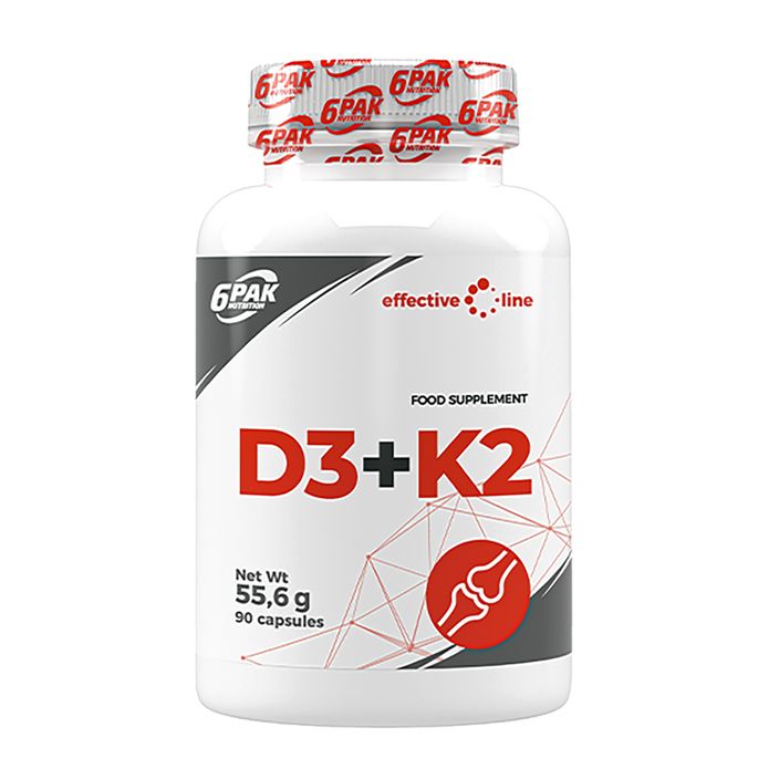 Vitaminai 6PAK D3+K2 90 kapsulių 2