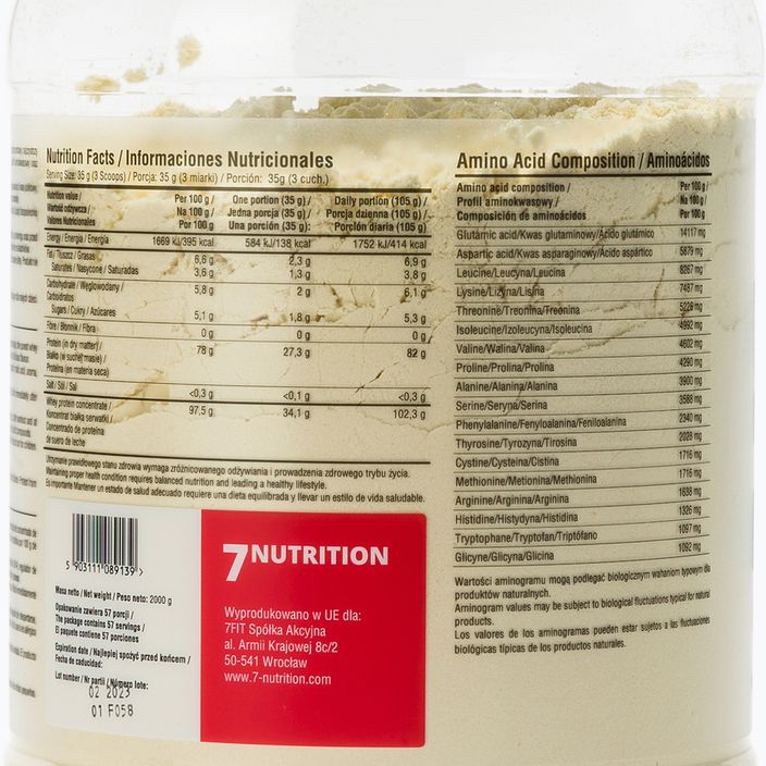 Išrūgų baltymai 7Nutrition Protein 80 2 kg White Choco Strawberry 3