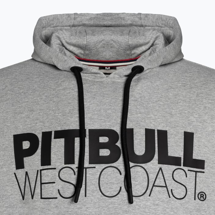 Vyriški Pitbull West Coast džemperiai su gobtuvu French Terry TNT, pilki/melanžiniai 3