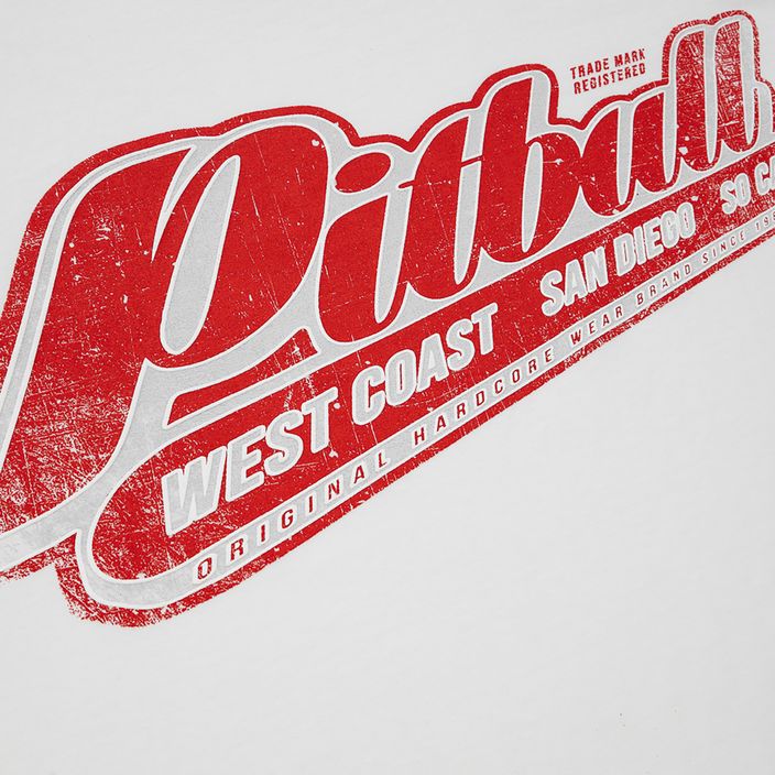 Pitbull West Coast vyriški marškinėliai RED BRAND white 3