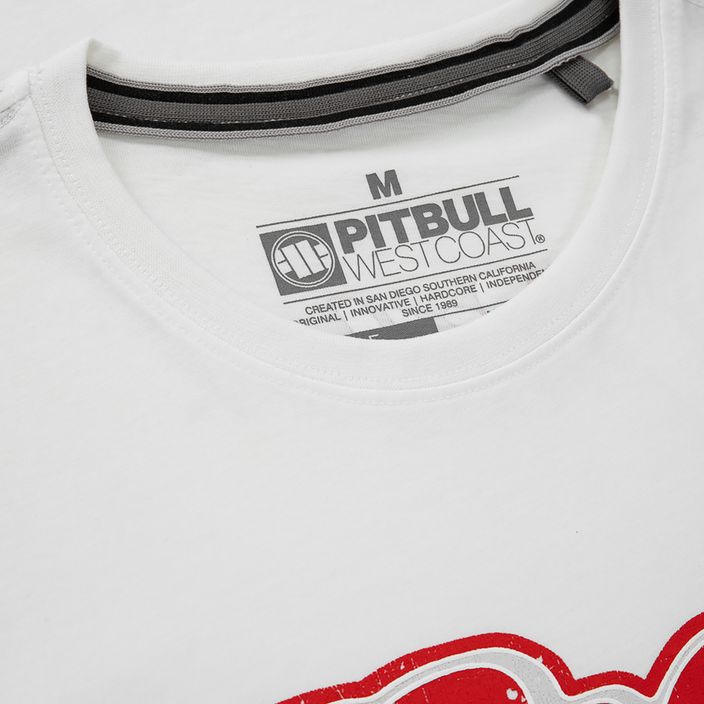 Pitbull West Coast vyriški marškinėliai RED BRAND white 4