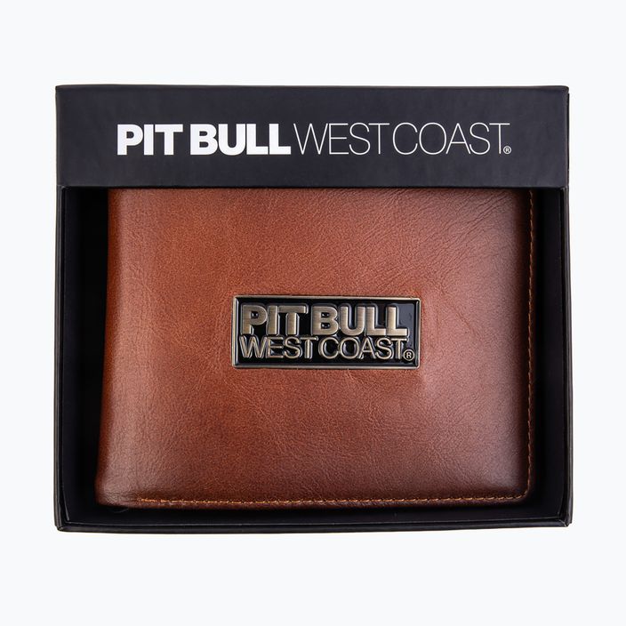 Pitbull West Coast Original Leather Brant rudos spalvos vyriška piniginė 7