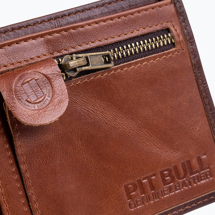 Pitbull West Coast Original Leather Brant rudos spalvos vyriška piniginė 9