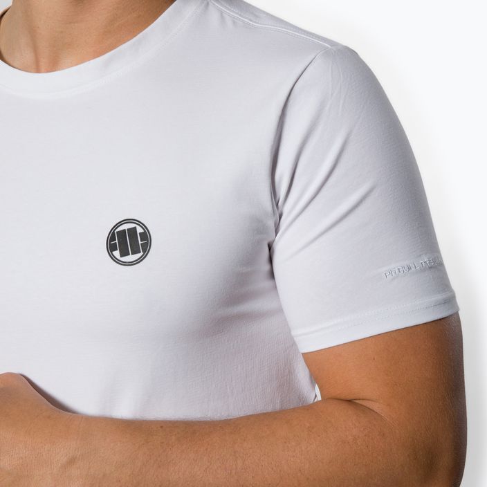 Pitbull West Coast vyriški marškinėliai Slim Fit Lycra Small Logo T-shirt white 4