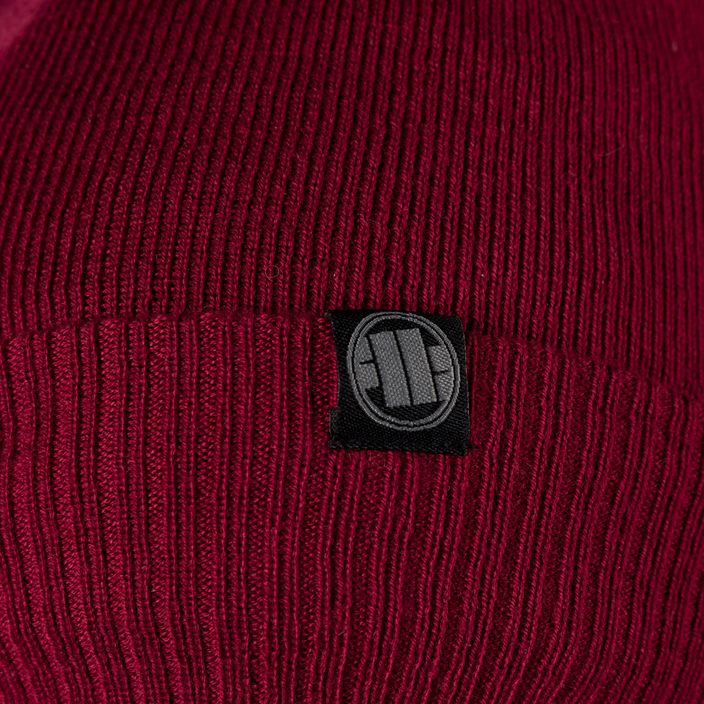 Pitbull West Coast vyriška žieminė kepurė Bubble Small Logo bordo spalvos 3