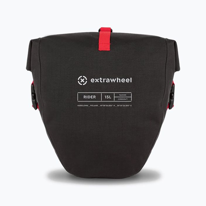 Extrawheel Rider Premium 15L dviračių krepšiai 2 vnt. juodi E0113 4