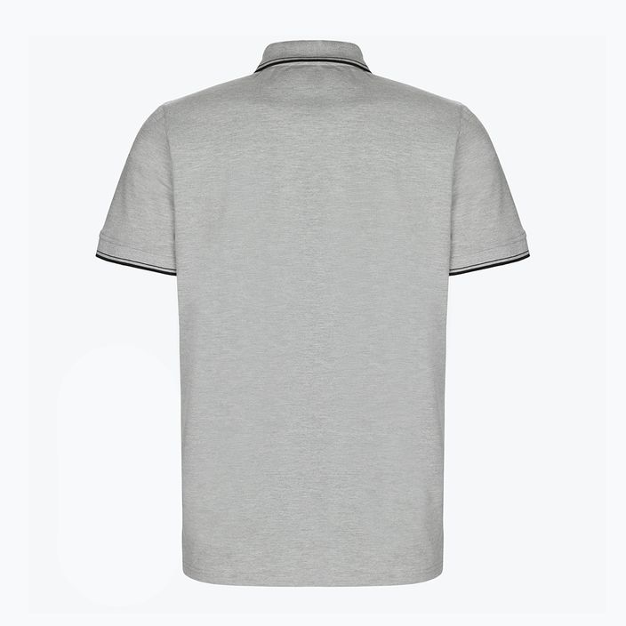 Vyriški Pitbull West Coast Polo marškinėliai Slim Stripes grey/melange 2