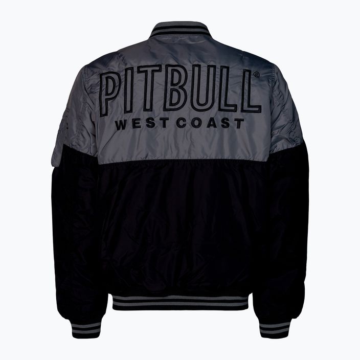 Pitbull West Coast vyriška beisbolo striukė su paminkštinimu Black/Grey 2