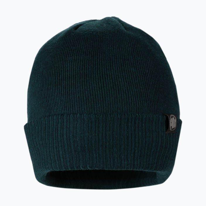 Pitbull West Coast vyriška žieminė kepurė su mažu logotipu tamsiai žalia 2