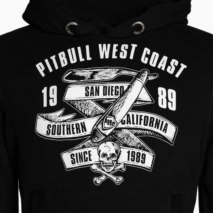 Vyriškas Pitbull West Coast Oldschool Razor juodos spalvos džemperis su gobtuvu 3