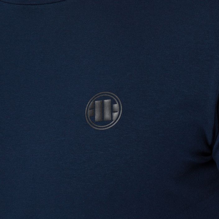 Pitbull West Coast vyriški Slim Fit Lycra Small Logo marškinėliai tamsiai tamsiai mėlynos spalvos 4