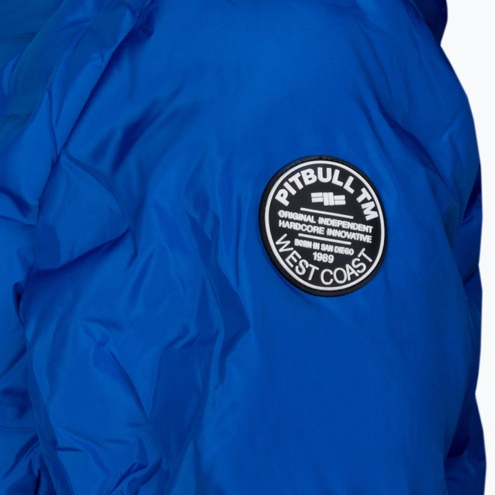 Vyriška Pitbull West Coast dygsniuota žieminė striukė su gobtuvu Carver karališkai mėlyna 3