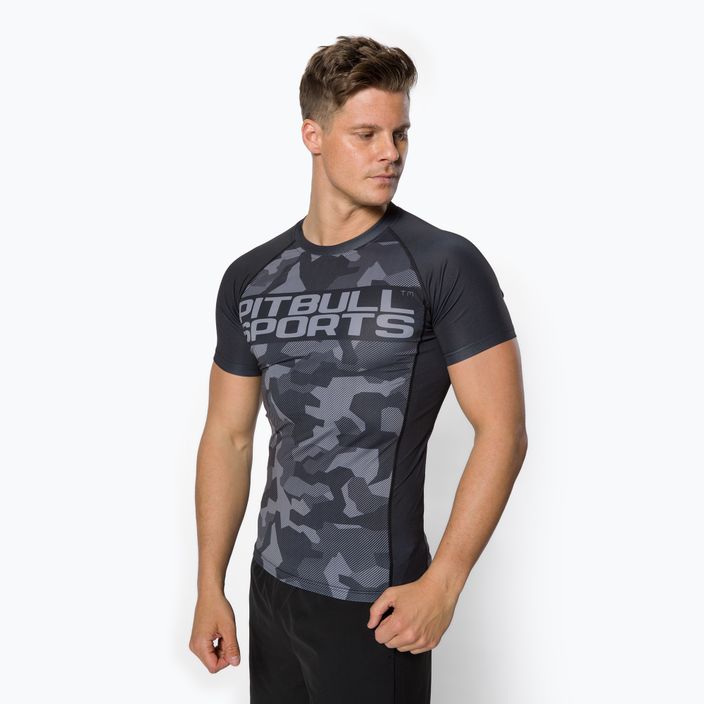 Pitbull West Coast vyriškas T-S Rash Dillard black camo marškinėliai