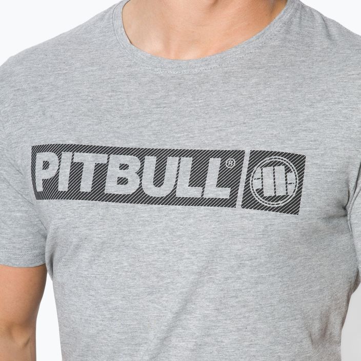 Pitbull West Coast vyriški Hilltop 140 GSM pilki/melsvi marškinėliai 4