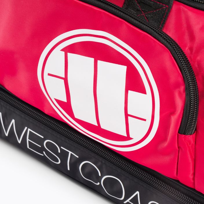 Pitbull West Coast Big Logo TNT 100 l juodas/raudonas vyriškas treniruočių krepšys 4