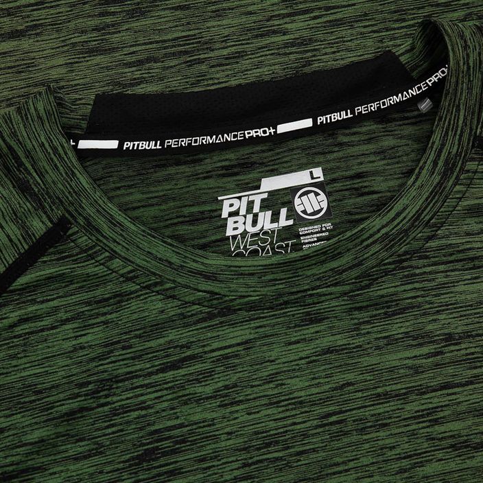 Pitbull West Coast Performance Small Logo olive vyriškas marškinėliai su ilgomis rankovėmis 9