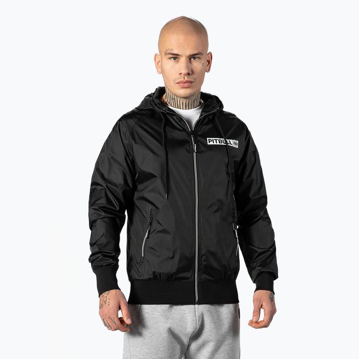 Vyriška striukė Pitbull West Coast Athletic Logo Hooded Nylon black