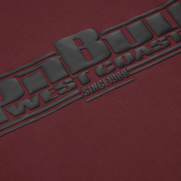 Pitbull West Coast vyriški marškinėliai T-S Classic Boxing bordo spalvos 3
