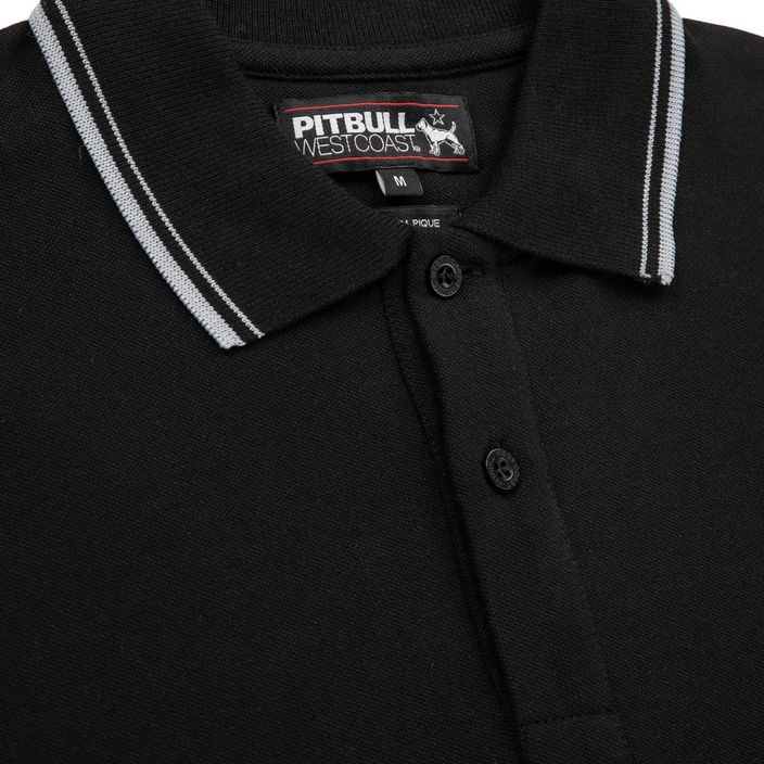 Vyriški polo marškinėliai Pitbull West Coast Polo Pique Stripes Regular black 6