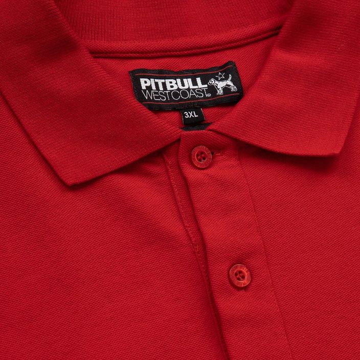 Vyriški Pitbull West Coast Polo marškinėliai Pique Regular red 4