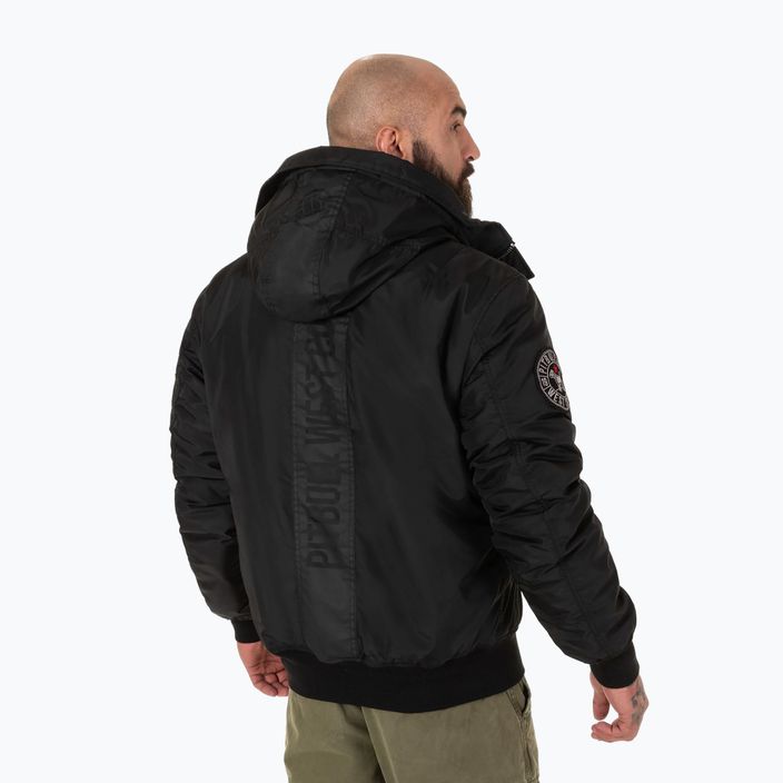 Vyriška žieminė striukė Pitbull Beejay 2 Hooded Bomber black 3