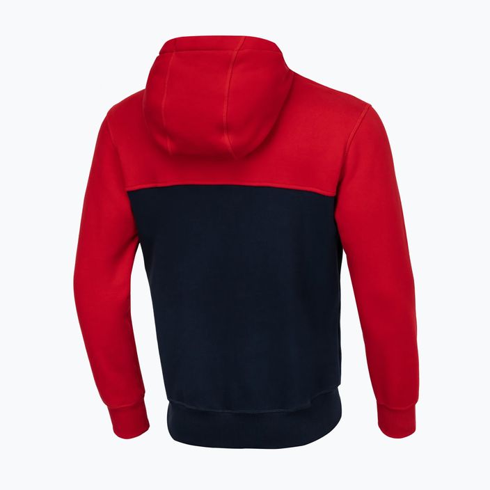 Vyriški Pitbull West Coast Hilltop 2 džemperiai su gobtuvu raudona/tamsiai mėlyna 2