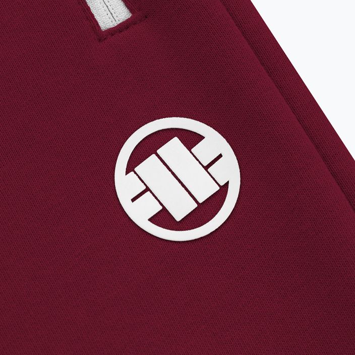 Pitbull West Coast vyriškos sportinės kelnės Small Logo Terry Group burgundy 6