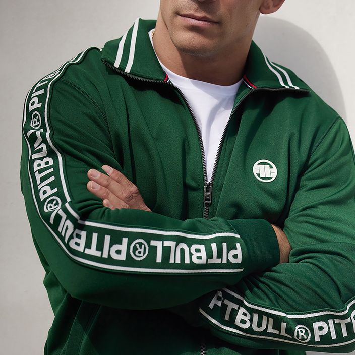 Vyriška striukė Pitbull West Coast Trackjacket Tape Logo Terry Group green 5