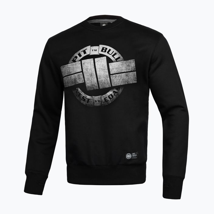 Vyriški Pitbull West Coast Steel Logo Crewneck džemperiai juodi 3