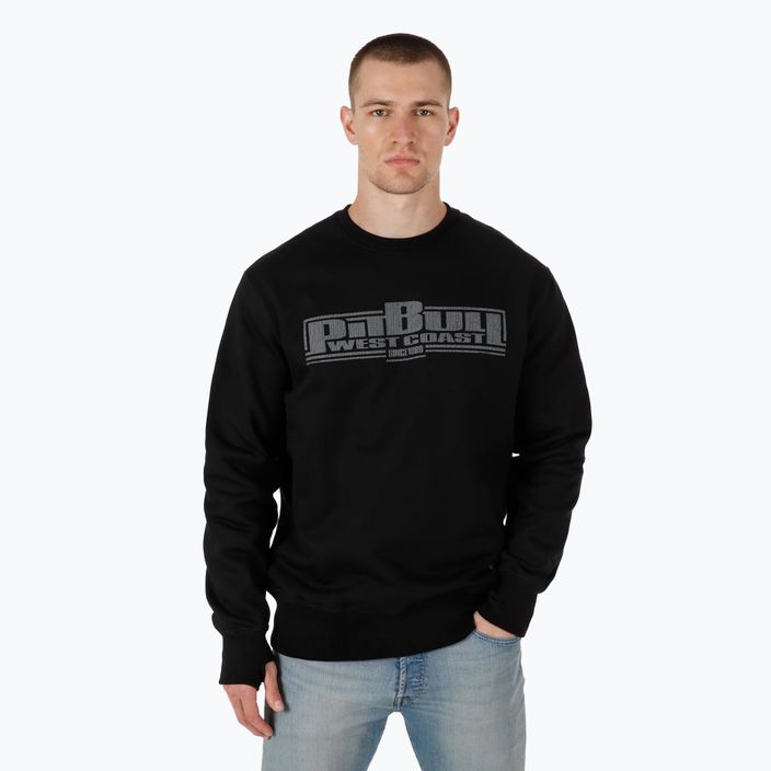 Vyriški "Pitbull West Coast Boxing FD Crewneck" džemperiai juodos spalvos