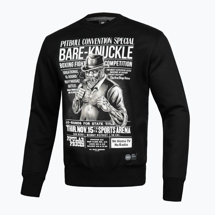 Pitbull West Coast vyriški Bare Knuckle Crewneck džemperiai juodi 2