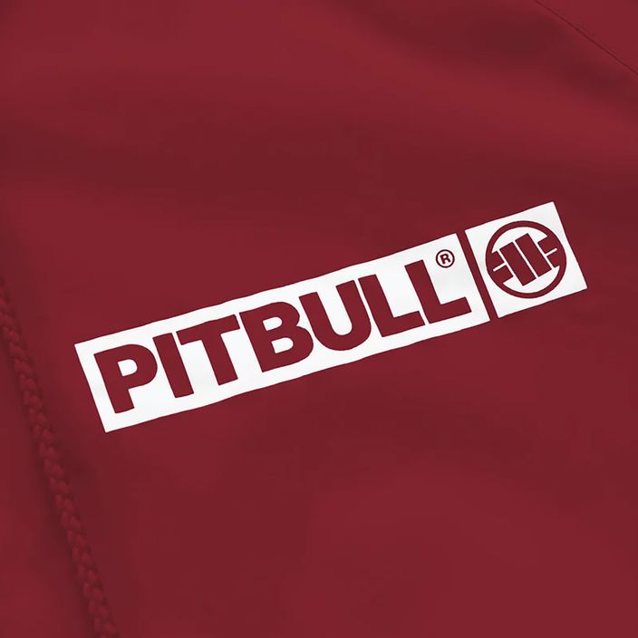 Vyriška striukė Pitbull West Coast Athletic Logo Hooded Nylon burgundy 5