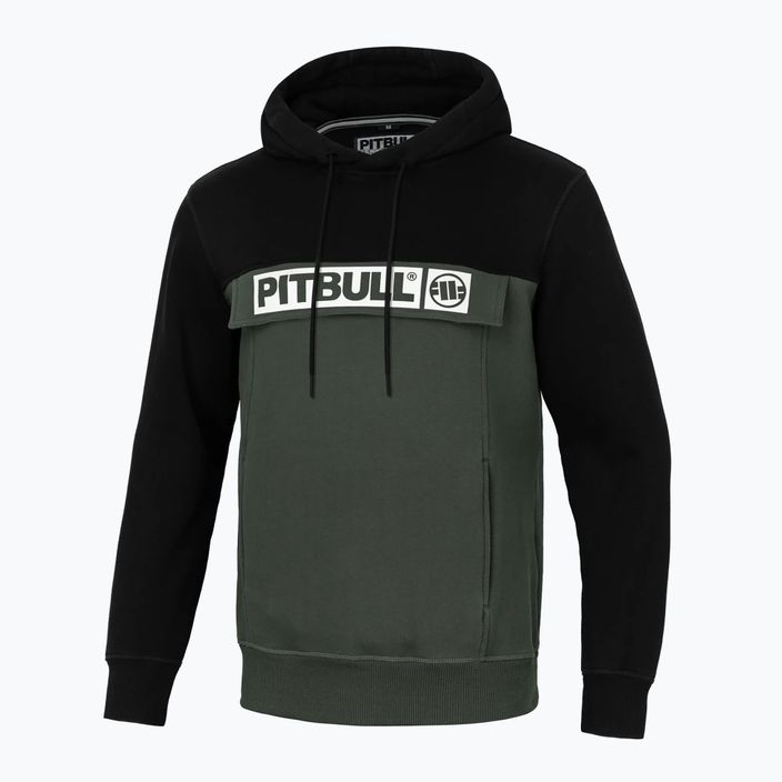 Vyriškas džemperis Pitbull West Coast Terry Group 2-Colors Hilltop Hooded black/olive