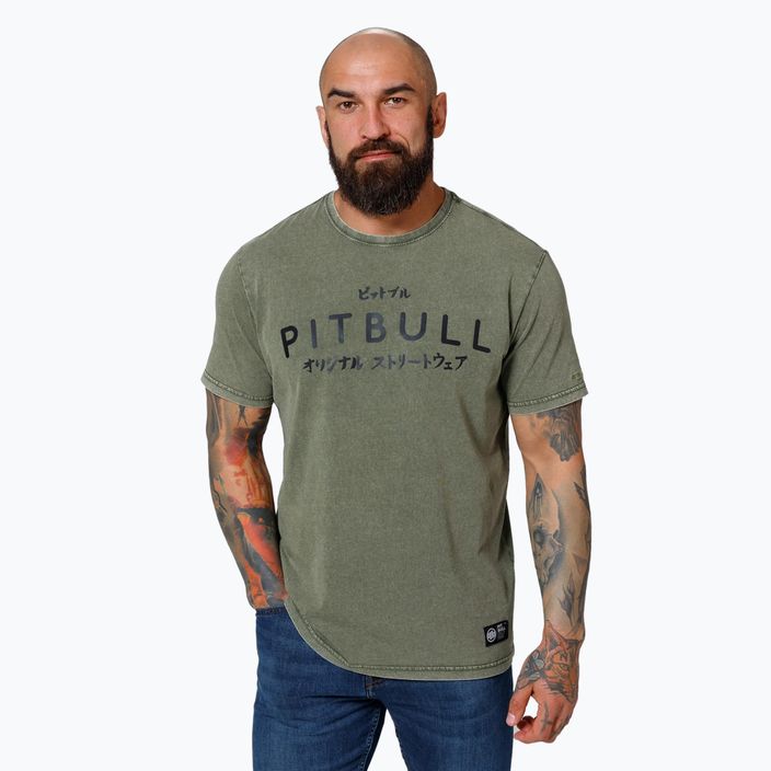 Vyriški marškinėliai Pitbull West Coast Bravery olive